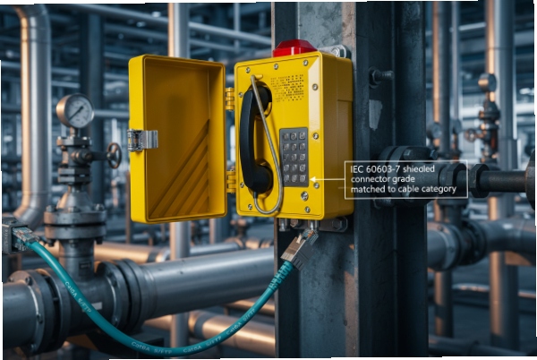 shielded RJ45 for explosion-proof telephone