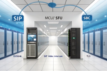 SIP video intercom in data center with MCU/SFU and SBC TLS security