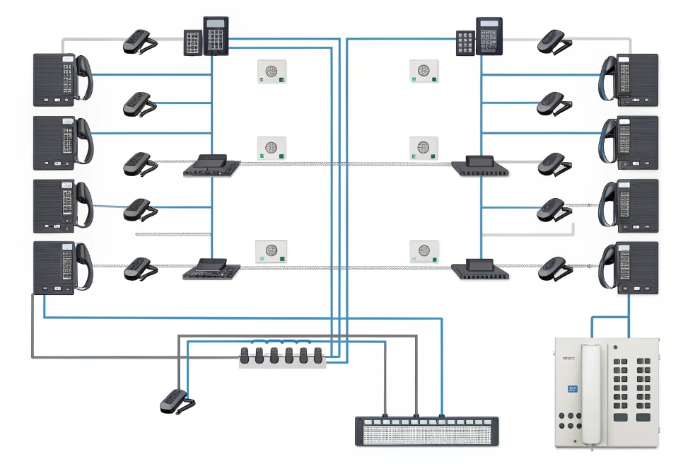 Network diagram for phone system integration