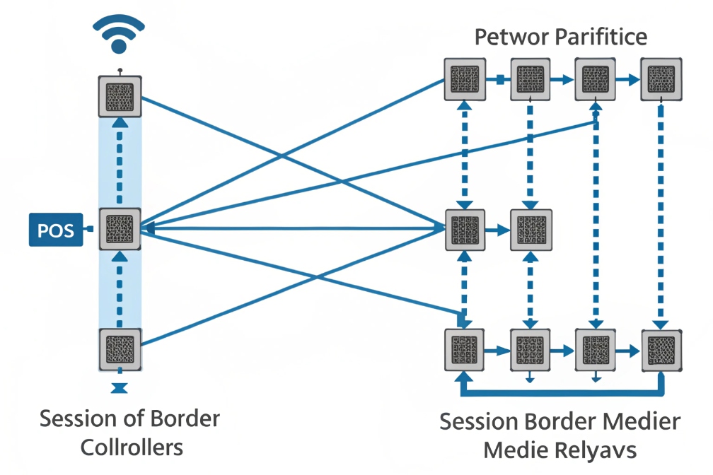 Session border controller, network diagram for communication