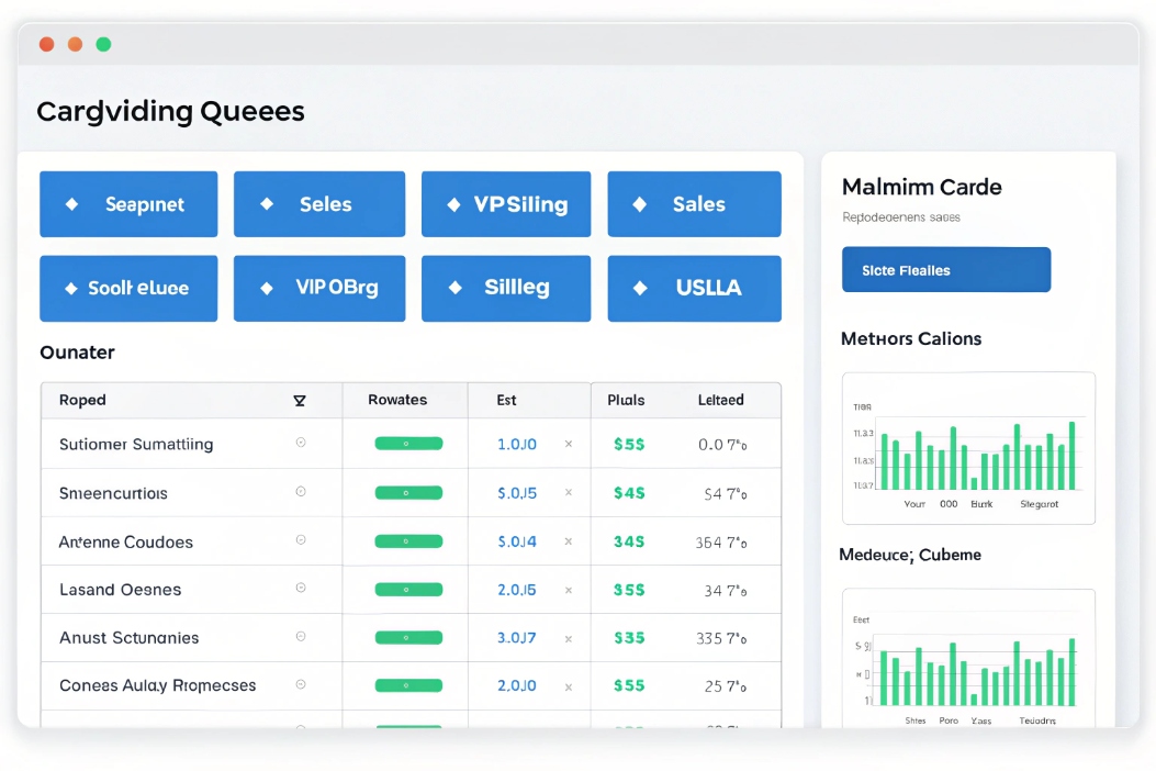 Contact center queue management dashboard with performance metrics and call statistics cards