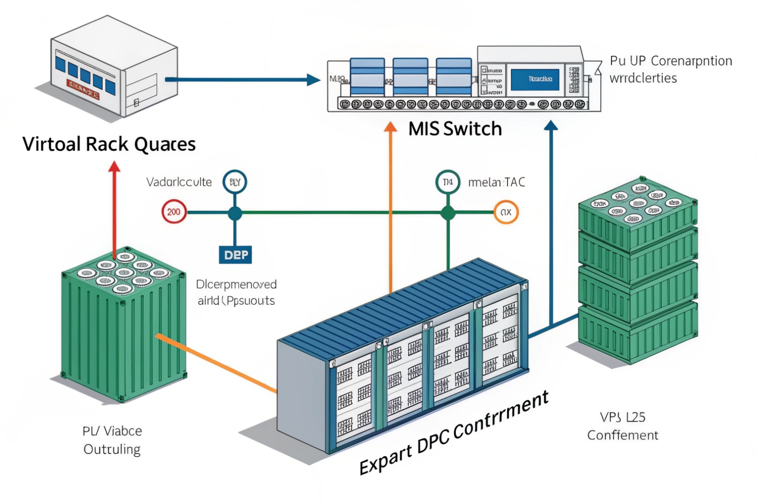 DPU enabled virtual rack clusters connected through MIS switch in data center