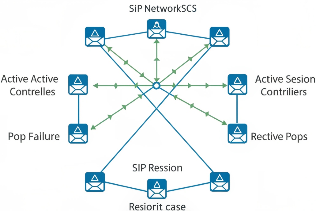 SIP network topology, controllers and sessions
