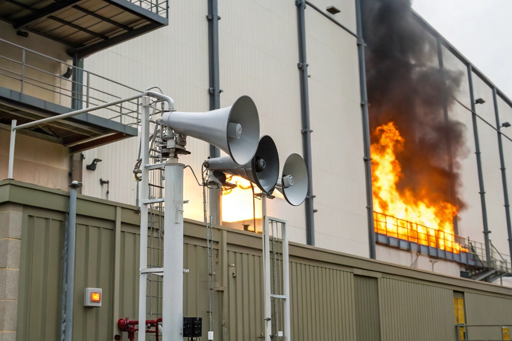 Outdoor speaker system for emergency notification
