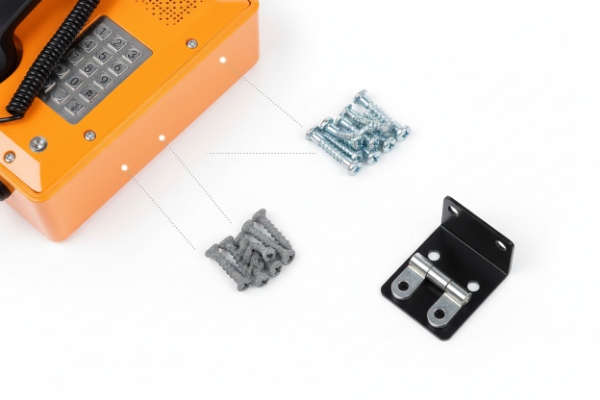 Wall mount hardware kit with bracket, screws, and anchors for SIP emergency phone