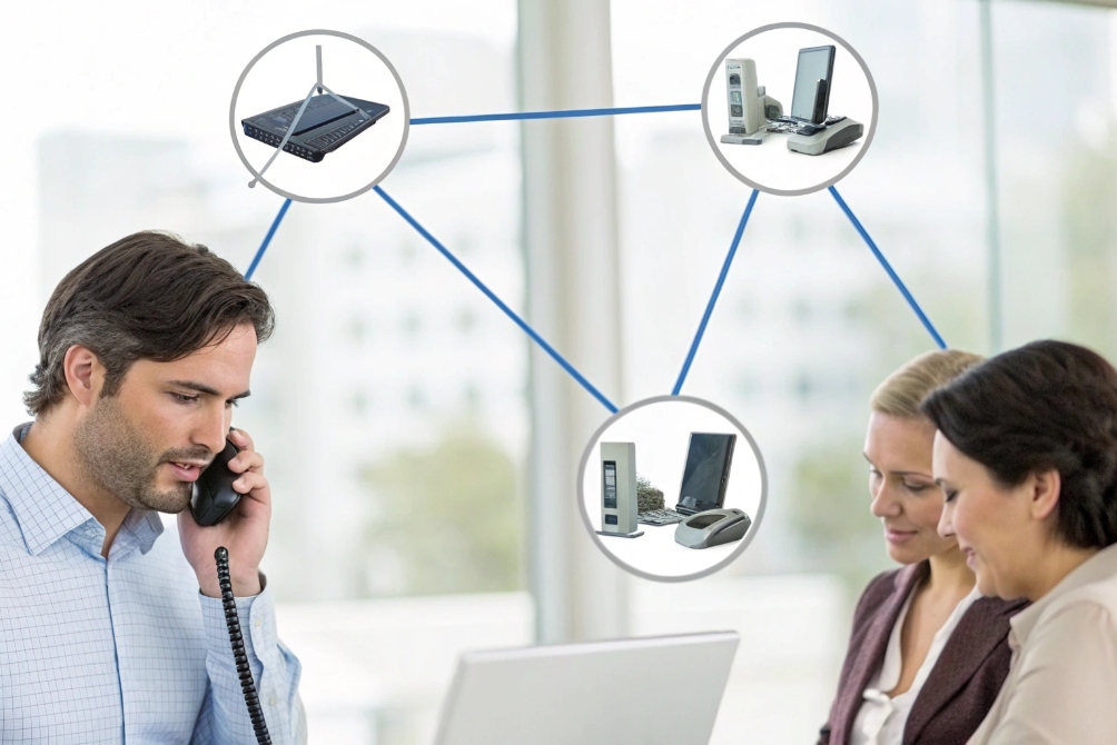 Collaborative office environment with IP phones and technology