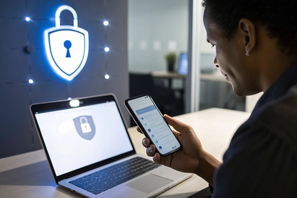 Security and encryption on laptop and smartphone