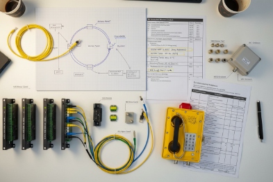 Explosion-proof SIP phone wiring kit with cables terminal blocks and test checklist