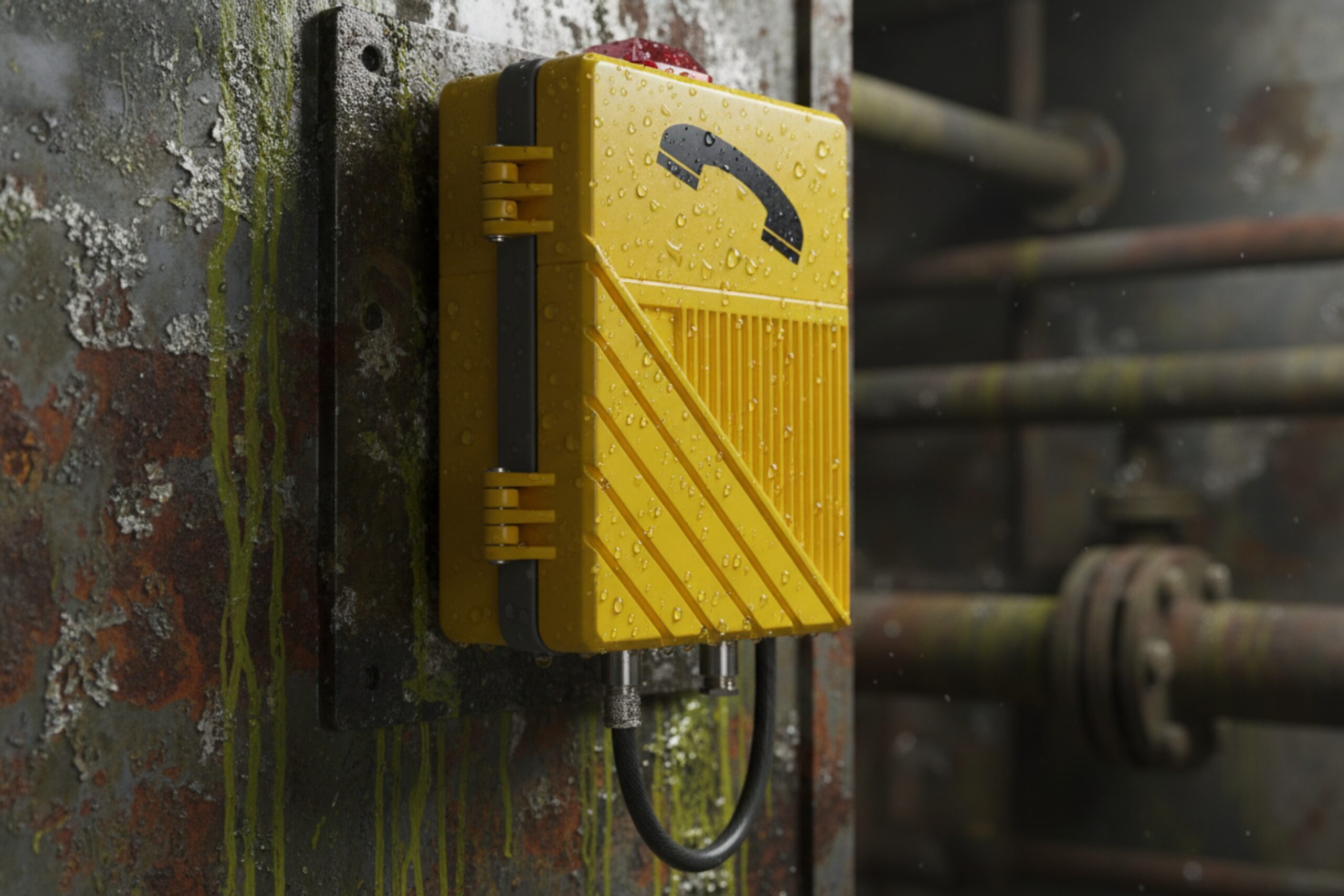 Waterproof explosion proof SIP phone enclosure resisting moisture corrosion and harsh conditions