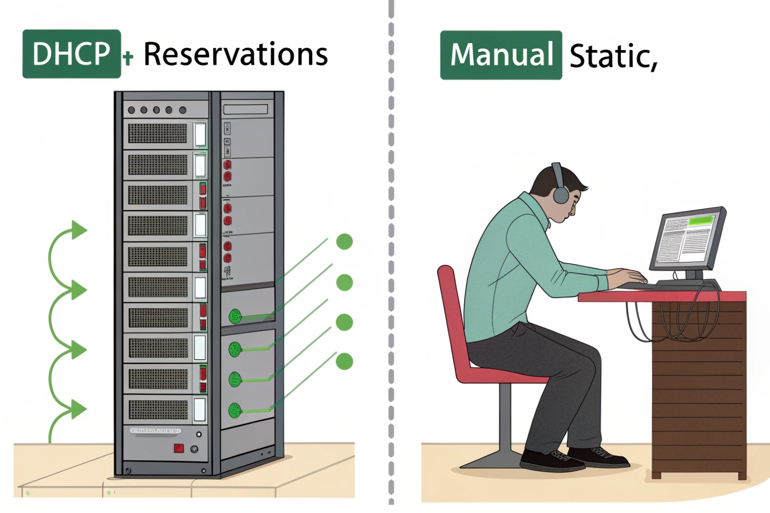 DHCP reservations versus manual static IP configuration for enterprise SIP phones and intercoms