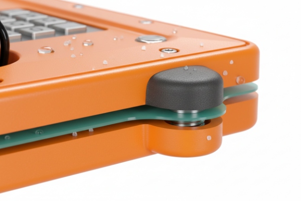 Corner bumper and gasket edge detail on rugged waterproof SIP emergency telephone housing