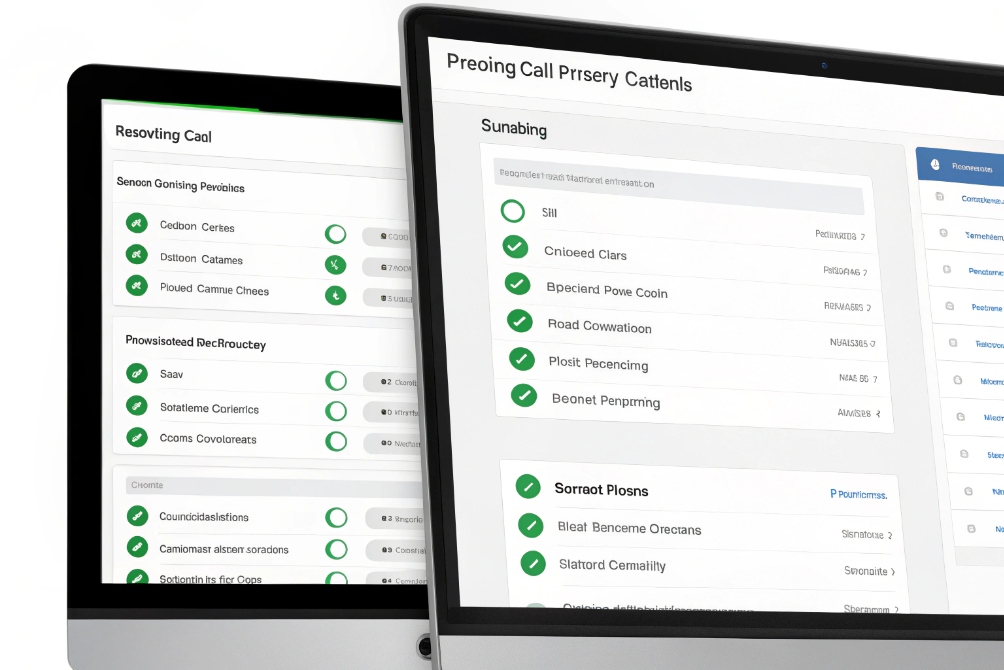 Software interface showing call processing data