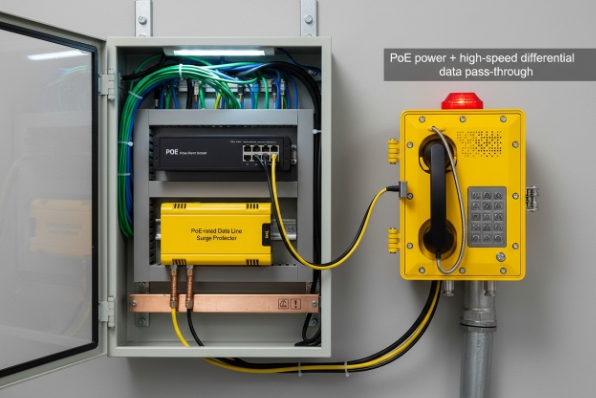 PoE Ethernet surge protector lightning