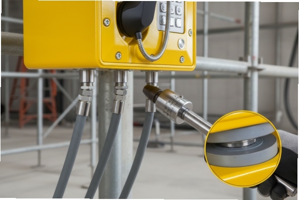 Torque tool verifies sealing washer compression on explosion-proof SIP intercom cable glands