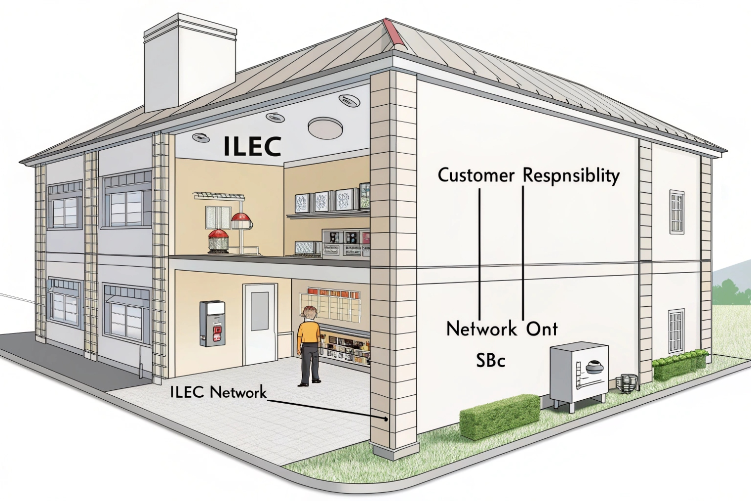 ILEC vs customer responsibility demarcation