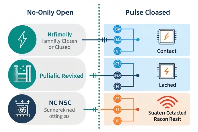 Normally open and pulse closed contact wiring diagram for SIP alarm relay output