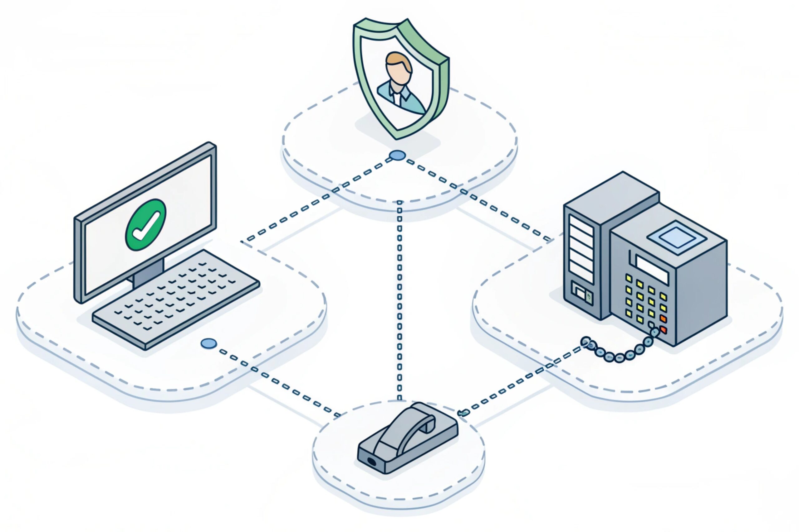 Secure access control system with user authentication connecting terminal, PC, and monitoring server