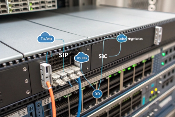 SIP gateway server with TLS SIP S3C codec negotiation labels