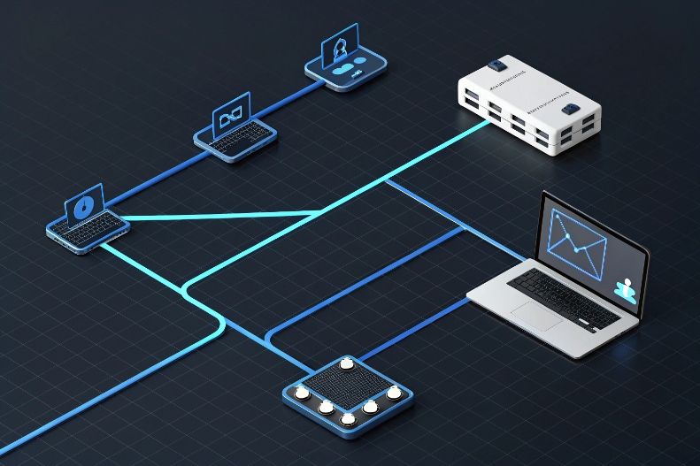 Network diagram of SIP devices routing secure media and signaling through appliances