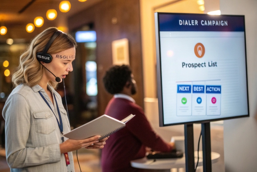 Agent monitoring dialer campaign and prospect list