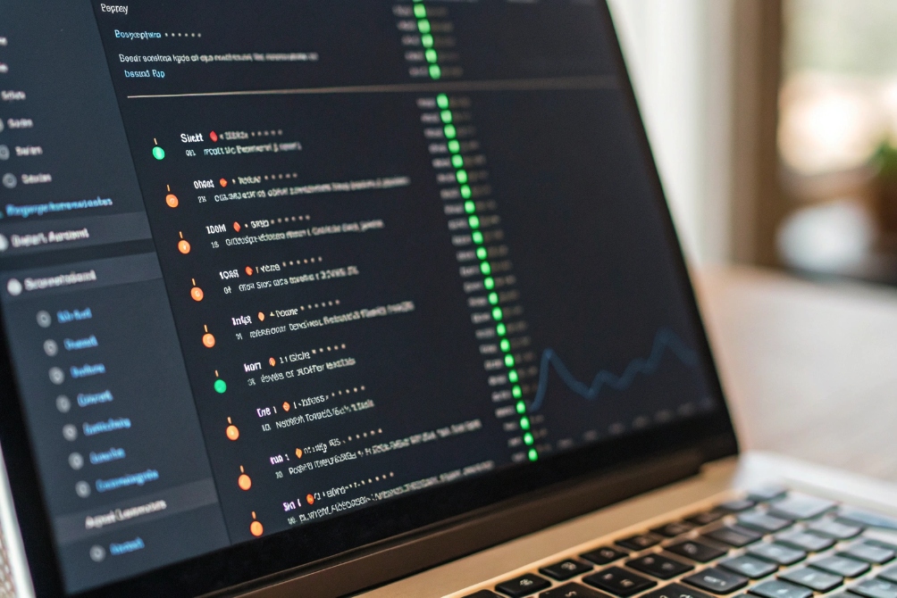 Real time network monitoring dashboard tracking SIP devices and VoIP server health