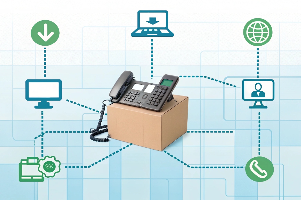 Plug and play SIP desk phone auto provisioning in cloud PBX network